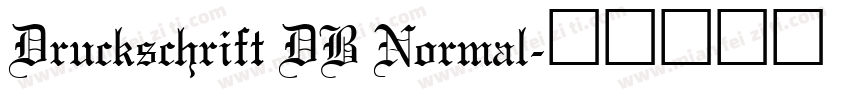 Druckschrift DB Normal字体转换